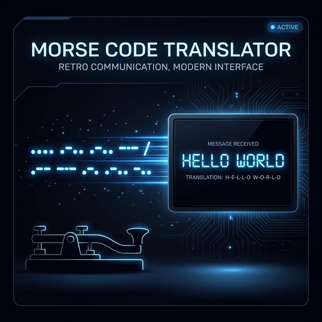 Morse Code Translator — dots and dashes decoded to text