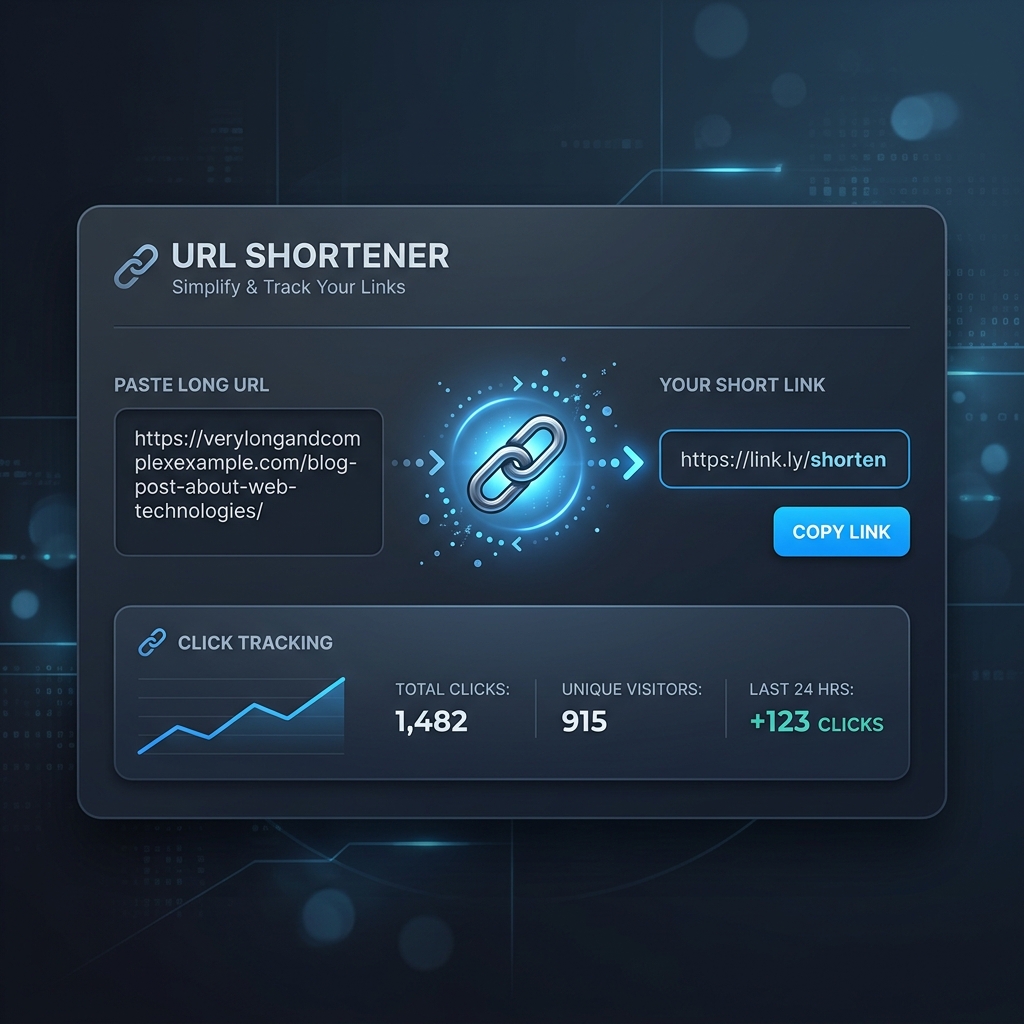 URL Shortener — shorten long links and track click counts