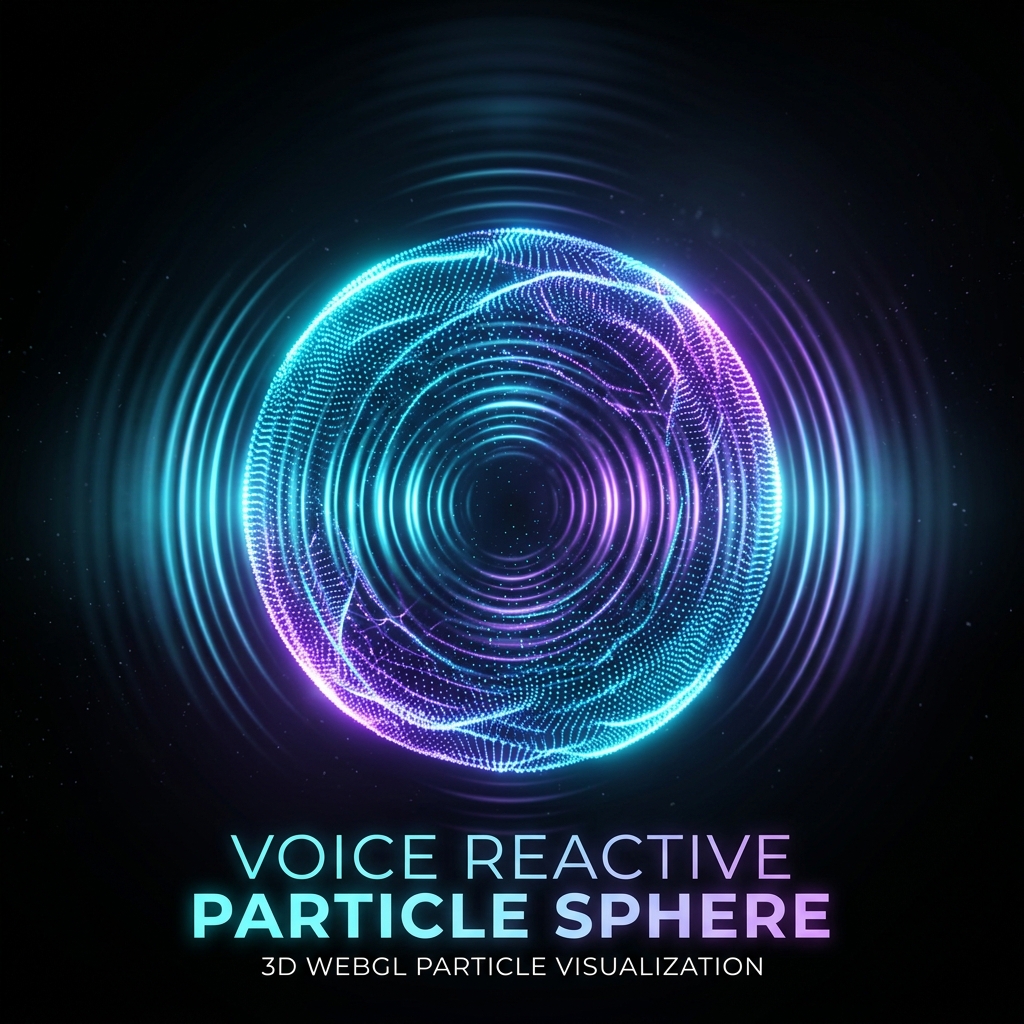 Voice Reactive Particle Sphere — 3D sphere that pulses to your microphone input